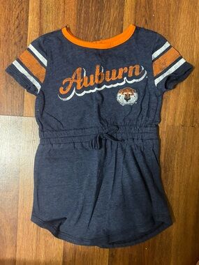 Colosseum Navy Tee Dress with Bright Orange Trim